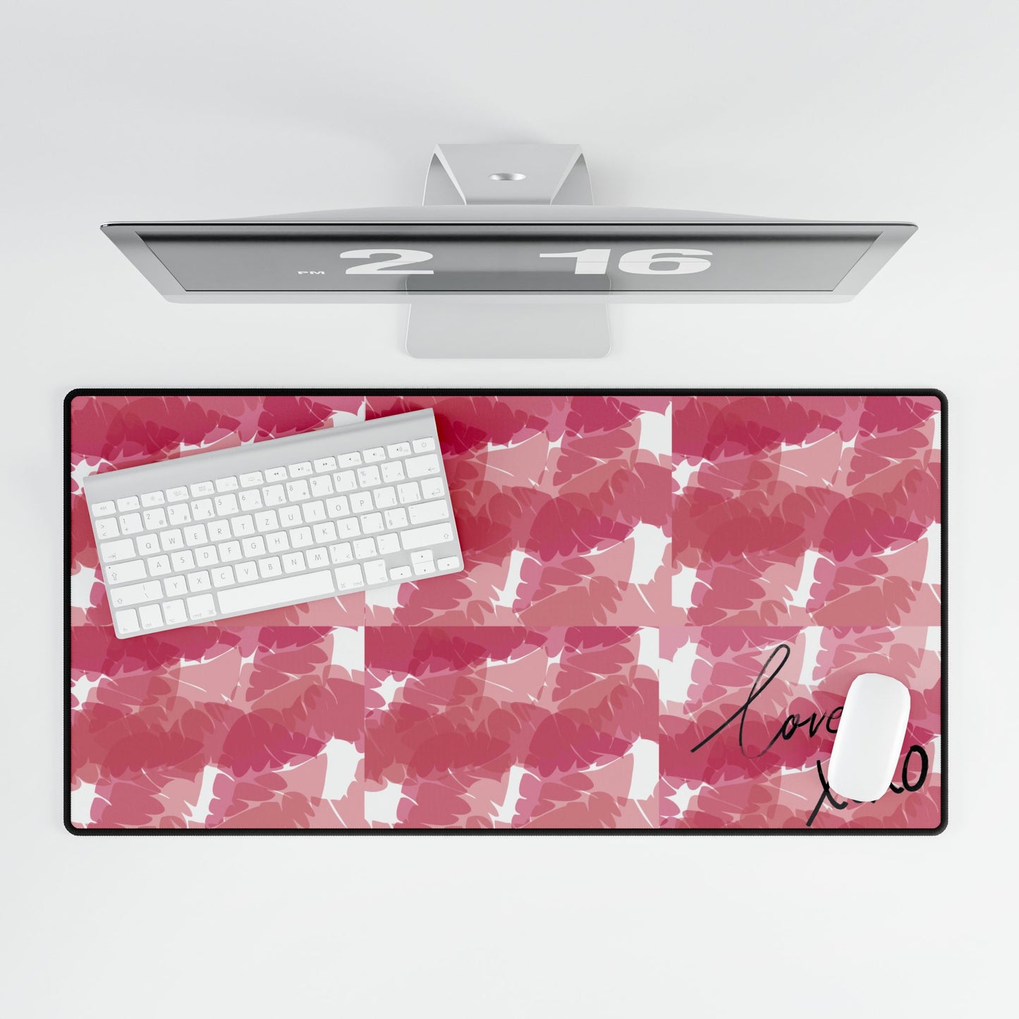 kisses desk pad, Office Desk Accessories, Cute Work Supplies, Mouse Pad, Coaster, Desk Organizer, Home Office Decor